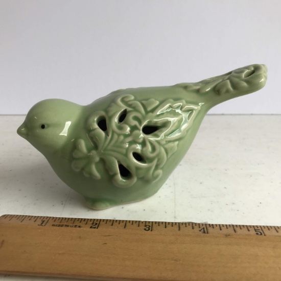 Green Pottery Potpourri Bird