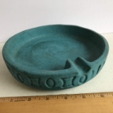 Vintage Art Pottery Turquoise Rosenthal-Netter Cigar Ashtray - Made in Italy
