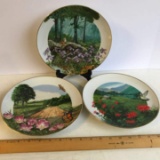 Set of 3 Collector’s Plates From The Wildflower of the South Collection by Royal Windsor