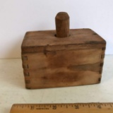 Vintage Wooden Butter-mold with Dove Tailed Corners
