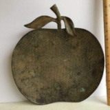 Footed Hammered Brass Apple Dish