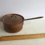 Vintage Copper Finish Lidded Pot