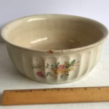 Large Antique Ironstone China Floral Bowl