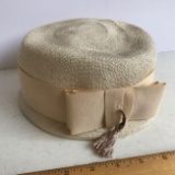 Vintage Beige Hat with Box