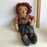 Vintage Hand Made Raggedy Andy Doll