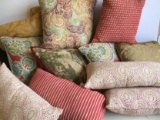 Great Lot of Misc Colorful Throw Pillows in Assorted Sizes