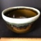 Large Glazed Mixing Bowl with Drip Design