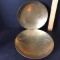 Pair of Vintage Etched Brass Bowls