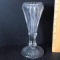 Tall Glass Vase with Ruffled Edge