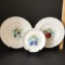 Set of 3 Vintage Plates with Fruit Design