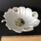 Leaf Shaped Bowl by Formalities with Lily Design & Gilt Accent