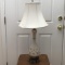 Tall Vintage Frosted Glass Lamp