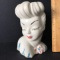 Vintage Pottery Head Vase USA