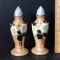 Pair of Iridescent Salt & Pepper Shakers - Made in Japan