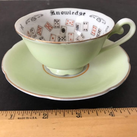 “The Cup of Knowledge” Tea Cup & Saucer - Made in Japan