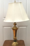 Tall Brass Finish Table Lamp