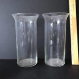 Pair of Tall Glass Vases