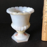 Vintage Slag Glass Candle Holder