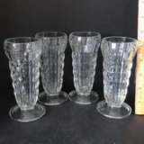 Set of 4 Ribbed Parfait Glasses