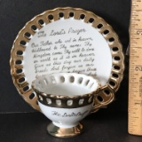 Miniature “The Lord’s Prayer” Tea Cup & Saucer