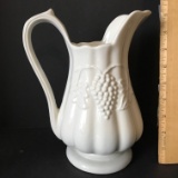 Red-Cliff Ironstone Embossed Fruit Pitcher