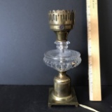 Vintage Glass & Brass Finish Lamp