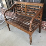 Distressed Wooden Bench