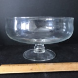 Large Pedestal Glass Bowl