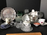 Nice Lot of Vintage Serving ware, Dinnerware, Tea Cups, Candlesticks & More