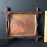 Antique Wooden Tramp Art Frame