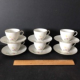 Set of 6 Tea Cups & Saucers by Z & Co. Tirschenreuth Bavaria