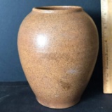 Brown Speckled Pottery Vase