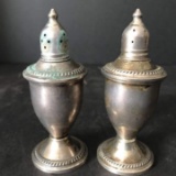 Vintage Sterling Silver Weighted Salt & Pepper Shakers