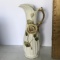 Vintage Porcelain Pitcher with Rose Design & Gilt Handle by Enesco