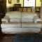 Love Seat with Wooden Trim