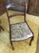 Antique Parlor Chair with Carved Back