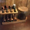 Awesome Vintage Pipe Stand with Vintage Pipes & Humidor