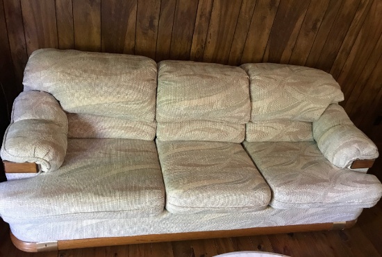 Sofa with Wooden Trim