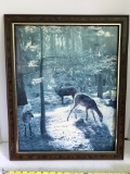 Framed Deer Print in Frame