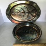 Pair of Vintage Silver Plated Serving Platters