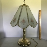 Brass Finish Floral Touch Lamp