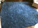 Large Square Blue Area Rug