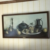 Large Framed Still Life Print by Georges Coulon