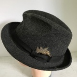 Vintage Dobb’s Fifth Avenue Fedora with Black Band & Feather