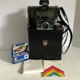 Vintage Polaroid Colorpack II Land Camera with Magic Cubes, Case & Paperwork
