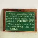 Wooden Golf Sign