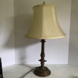 Vintage Heavy Metal Table Lamp with Copper Finish