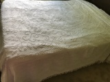 Vintage White Chenille Full Size Bedspread