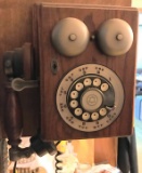 Vintage Wooden Telephone Reproduction - Works