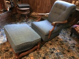 Vintage Rocking Chair & Ottoman